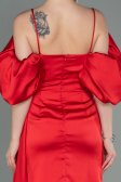 Partykleid Kurz Satin Rot ABK1773