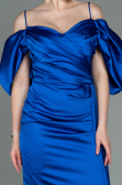 Partykleid Kurz Satin Sächsischblau ABK1773