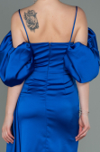 Partykleid Kurz Satin Sächsischblau ABK1773