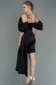 Partykleid Kurz Satin Schwarz ABK1773