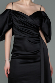 Partykleid Kurz Satin Schwarz ABK1773