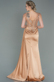 Abendkleid Lang Satin Gold ABU3161