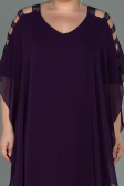 Violett dunkel Abendgarderobe İn Großen Größen Chiffon ABT080