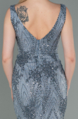 Abendkleid im Meerjungfrau-Stil Lang Anthrazit ABU3178