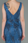 Abendkleid im Meerjungfrau-Stil Lang Indigo ABU3178
