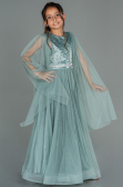 Abendkleid für Kinder Lang Türkis ABU3155