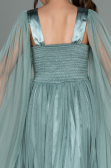 Abendkleid für Kinder Lang Türkis ABU3155