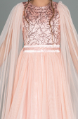 Abendkleid für Kinder Lang Lachs ABU3155
