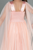 Abendkleid für Kinder Lang Lachs ABU3155