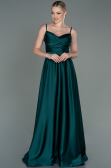 Abendkleid Lang Satin Smaragdgrün ABU1601