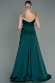 Abendkleid Lang Satin Smaragdgrün ABU1601