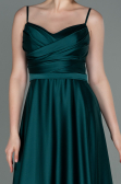 Abendkleid Lang Satin Smaragdgrün ABU1601