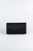 Briefumschlag-Tasche Glitzernd Schwarz-Silber SH810