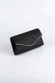 Briefumschlag-Tasche Glitzernd Schwarz-Silber SH810