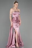 Puder Abendkleid Satin Lang ABU2618