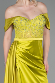 Pistaziengrün Abendkleid Satin Lang ABU2087
