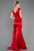 Abendkleid Lang Satin Rot ABU3235