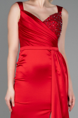 Abendkleid Lang Satin Rot ABU3235