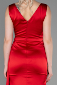 Abendkleid Lang Satin Rot ABU3235