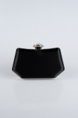 Abendtasche Satin Schwarz SH812