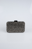 Abendtasche Steinbesetzt Platin SH827