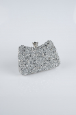 Abendtasche Steinbesetzt Silber SH828