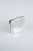 Abendtasche Verputz Silber SH822
