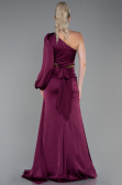 Pflaume Abschlusskleid Satin Lang ABU2625