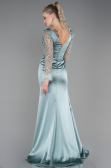 Minzgrün Abendkleid Satin Lang ABU3080