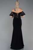 Abendkleid im Meerjungfrau-Stil Lang Spitze Schwarz ABU2581
