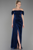 Marineblau Abendkleid Lang ABU2657