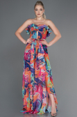 Sehr Farbvoll Abschlusskleid Lang ABU3086