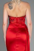 Abendkleid Lang Satin Rot ABU2127