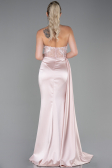 Puder Abendkleid Satin Lang ABU2127
