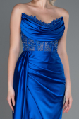 Abendkleid Lang Satin Sächsischblau ABU2127
