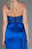 Abendkleid Lang Satin Sächsischblau ABU2127