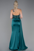 Abendkleid Lang Satin Smaragdgrün ABU2127
