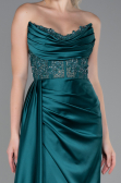 Abendkleid Lang Satin Smaragdgrün ABU2127