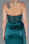 Abendkleid Lang Satin Smaragdgrün ABU2127