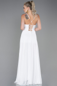Abendkleid Lang Weiß ABU1305