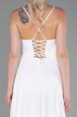 Abendkleid Lang Weiß ABU1305