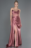 Zwiebelschale Abendkleid Satin Lang ABU2127