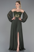 Abendkleid Lang Chiffon Khaki ABU3265