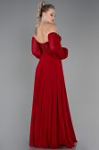 Abendkleid Lang Chiffon Rot ABU3265
