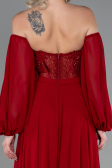 Abendkleid Lang Chiffon Rot ABU3265