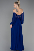Abendkleid Lang Chiffon Sächsischblau ABU3265