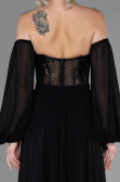 Abendkleid Lang Chiffon Schwarz ABU3265