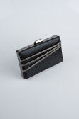 Schwarz Abendtasche Verputz SH819