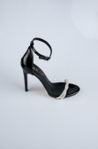 Party-Schuhe Lackleder Schwarz ABR1400