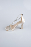 Hautfarben Party-Schuhe Steinbesetzt MJ5155